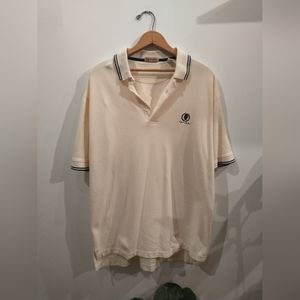 Vintage‎ Caesar's Palace Polo, Cream and Black, Medium